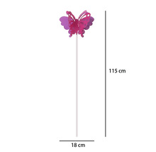 Gartenstecker Schmetterling, Höhe 115 Zentimeter, Breite 18 Zentimeter.