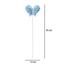 Gartenstecker Schmetterling, Höhe 95 Zentimeter, Breite 12 Zentimeter.