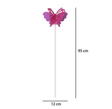 Gartenstecker mit Schmetterling, Höhe 95 Zentimeter, Breite 12 Zentimeter.