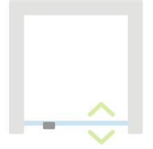 Symbol für Höhenverstellbarkeit