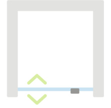 Symbol für Höhenverstellbarkeit