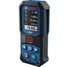 Bosch Laser Entfernungsmesser mit Bluetooth und Digitalanzeige zur präzisen Messung von Distanzen bei Renovierungsarbeiten.