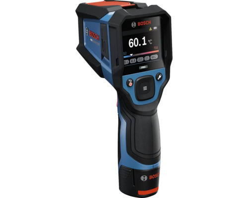 Bosch Thermodetektor zur Temperaturmessung mit Display und intuitivem Bedienfeld.