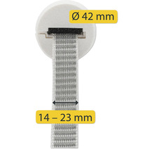 Wickelwickler für Rollladengurt mit einem Durchmesser von 42 Millimeter für Gurtbreiten von 14 bis 23 Millimeter