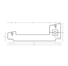 Technische Zeichnung mit Maßangaben für ein Bauteil mit einer Gesamtlänge von 80 Zentimeter.