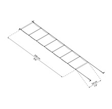 Illustration einer Katzennetz-Montageanleitung mit den Maßen 290 cm und 54 cm