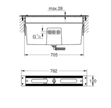 GROHE Unterbau-Grundkörper für Fliesenbankmontage 29037002