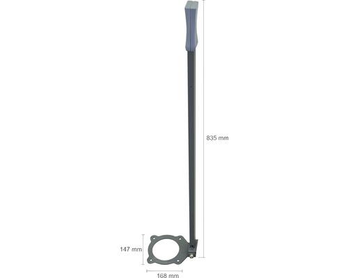 Bodenhülse mit den Maßen 835 x 168 Millimeter