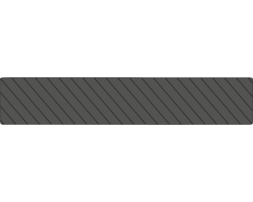 Graues Gummiprofil mit diagonalen Rillen