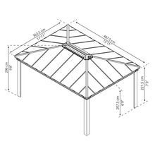 Pavillon Palram – Canopia Dallas 4900 488 x 364 cm anthrazit