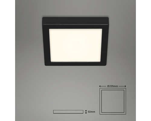 Quadratische LED Deckenleuchte, 225 mm breit und 32 mm hoch