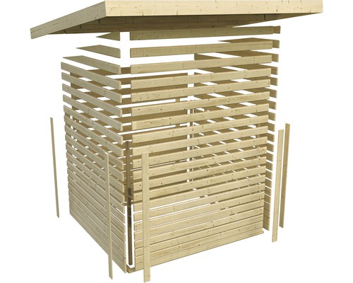 Holzgartenhaus Bausatz mit Dach