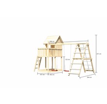 Karibu Kinderspielhaus Frieda Fichte inkl. Schaukelanbau Doppel