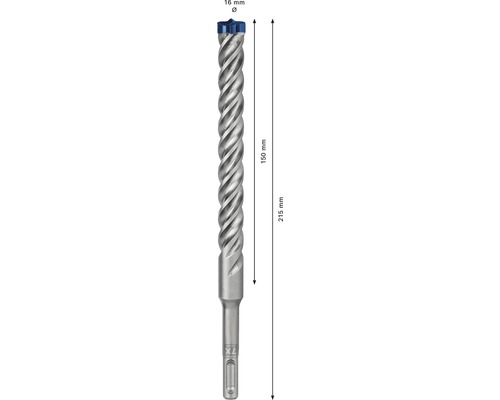 Betonbohrer mit einer Länge von 215 Millimeter und einem Durchmesser von 16 Millimeter.