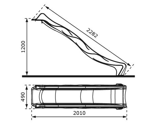 Maße einer Kinderrutsche