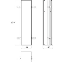 WC-Modul emco asis plus Unterputz Entnahme oben 658 mm Anschlag links 975611012-thumb-2