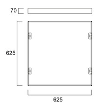 Anbaurahmen-Set 625x625x70 mm weiß für LED Einlegeleuchten-thumb-1