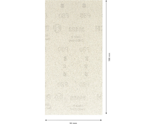 Schleifpapier mit den Maßen 93 mm mal 186 mm