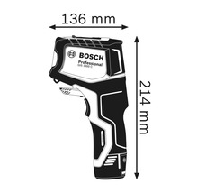 Bosch Professional GIS 1000 C Thermodetektor mit Abmessungen: 136 mm Breite und 214 mm Höhe