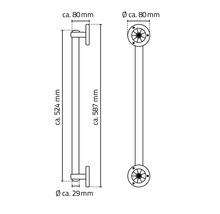 Haltegriff RIDDER Pro L 60 cm weiß A160601