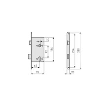 Einsteckschloss Abus rechts gold ESHT PZ R G 65/92/20 mm Falz