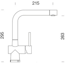 Küchenarmatur mit Einhebelmischer Schock Laios edelstahlfinish 517005-thumb-2