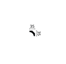 Profipack Deckenleiste D5, 36 x 2 m, 35 x 35 mm
