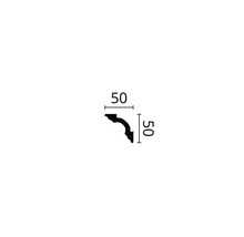 Profipack Deckenleiste D8, 18 x 2 m, 50 x 50 mm