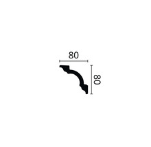 Profipack Deckenleiste D10, 8 x 2 m, 80 x 80 mm