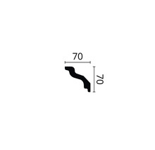 Profipack Deckenleiste D9, 4 x 6er Pack à 2 m, 70 x 70 mm