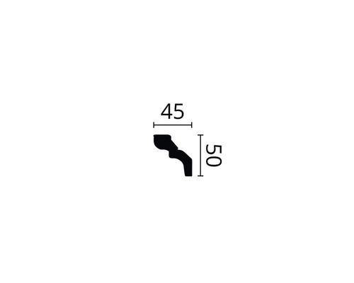 Profilleiste mit Maßangaben 45 und 50