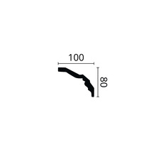 Profipack Deckenleiste E11, 6 x 2 m, 100 x 80 mm