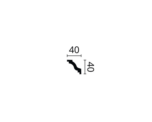 Abmessungsprofil für Zierleiste: 40 mm