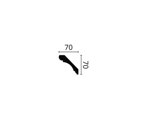 Stuckleiste mit den Maßen 70 mal 70 Millimeter