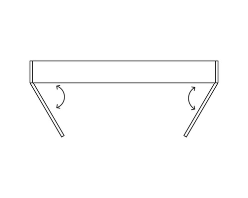 Klappkonsole mit Schwenkbewegung