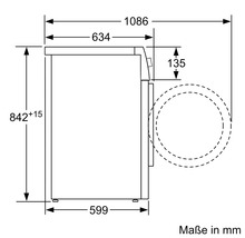 Wärmepumpentrockner WQG233D40 Bosch Fassungsvermögen 8 kg U/min BxHxT 59,8x84,2x61,3 cm