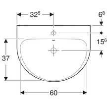 GEBERIT Waschtisch Renova 65 cm weiß 500372011