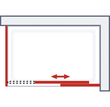 Schiebetür inkl. Seitenwand SCHULTE ExpressPlus MasterClass 90x120 cm Anschlag rechts Klarglas Profilfarbe chrom-thumb-3