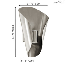 LED Außenwandleuchte 2x2,5W 2x180 lm 3000 K H 27 cm edelstahl