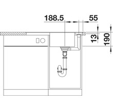 Spüle Blanco AXIA III 45 S-F 770 x 500 mm weiß 523202