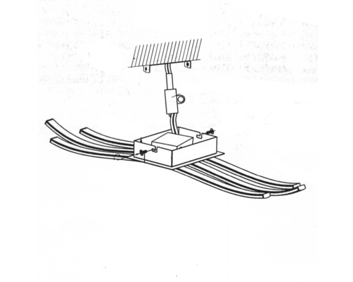 Illustration einer Kabelinstallation unter der Decke