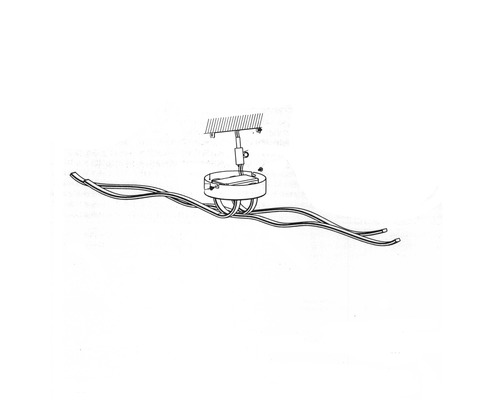 Schema für eine Deckenleuchte mit Kabeln