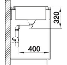 Spüle Blanco ZIA XL 6 S 1000 x 500 mm weiß 517561
