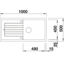 Spüle Blanco ZIA XL 6 S 1000 x 500 mm weiß 517561