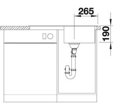 Spüle Blanco SONA 45 S 780 x 500 mm felsgrau 519663