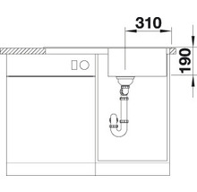 Spüle Blanco SONA 5 S 860 x 500 mm felsgrau 519672
