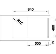 Spüle Blanco SONA 5 S 860 x 500 mm felsgrau 519672
