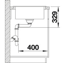 Spüle Blanco SONA 5 S 860 x 500 mm felsgrau 519672