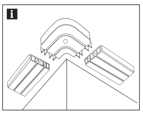 Installationsanleitung für Kabelkanal Eckverbinder