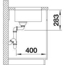 Spüle Blanco SUPRA 450-U 480 x 430 mm edelstahl bürstfinish 518203